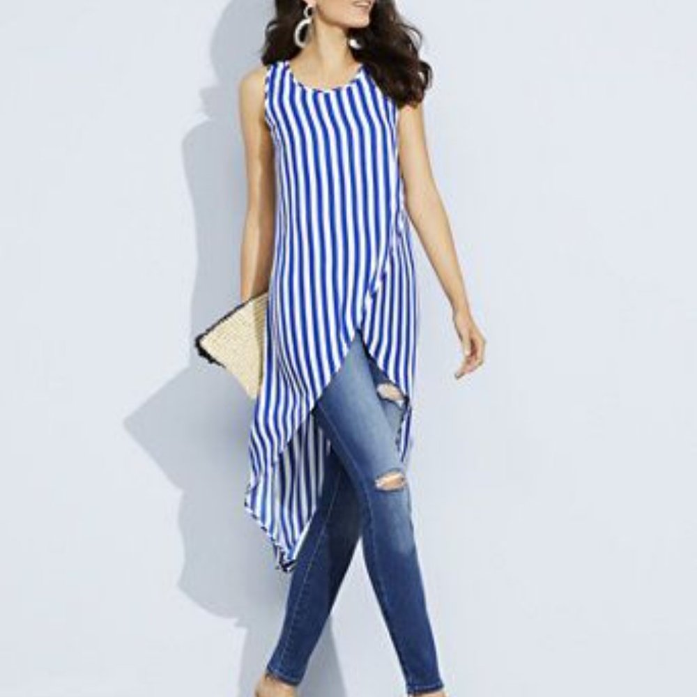 NWOT NY&CO High Low Striped Tunic